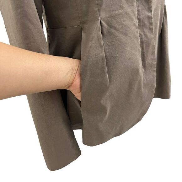 Eileen Fisher Medium Light-weight * Gray Ramie Blend Zip Long Sleeve Jacket Spri - Picture 7 of 16